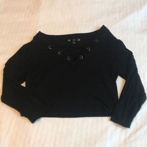 Black crop top